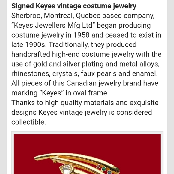 VTG Keyes Dress/Shoe Clips Duette Separable Brooch - Picture 12 of 12